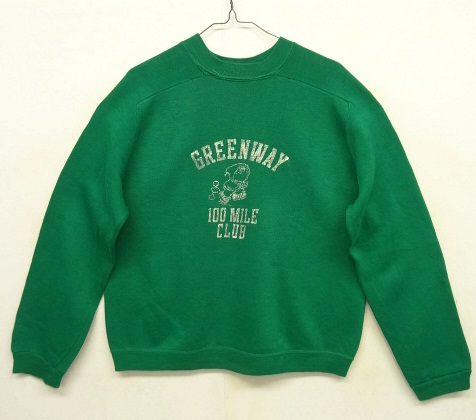 60'S UNKNOWN フリーダムスリーブ スウェットシャツ GREEN (VINTAGE ...
