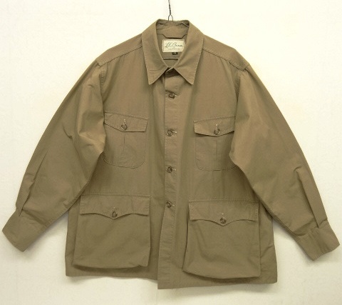 画像: 70'S LL Bean 筆記体タグ ポプリン サファリジャケット ベージュ (VINTAGE) 「Jacket」 入荷しました。