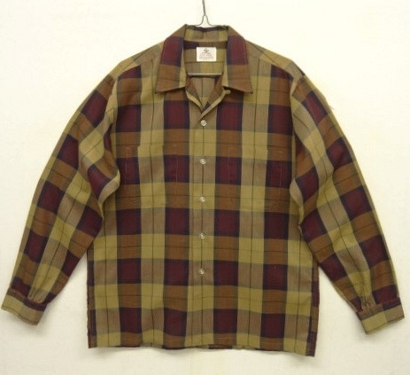 画像: 60'S DONEGAL "NEVA-PRESS" オープンカラーシャツ チェック柄 (VINTAGE) 「L/S Shirt」 入荷しました。