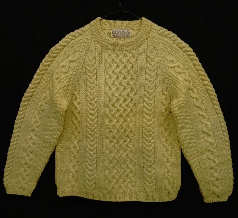 画像: INVERALLAN "1A" クルーネック ケーブル編み アランニット NATURAL スコットランド製 (USED) 「Knit」 入荷しました。