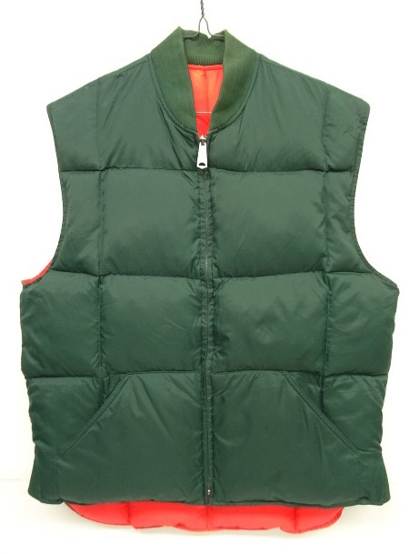 画像: 80'S BLUE GOOSE BRAND リバーシブル ダウンベスト グリーン/オレンジ カナダ製 (VINTAGE) 「No Sleeve」 入荷しました。