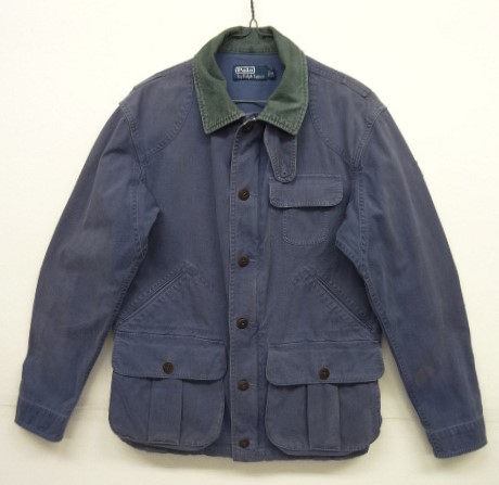 画像: 90'S RALPH LAUREN コットン ハンティングジャケット ブルー TALONジップ (VINTAGE) 「Jacket」 入荷しました。
