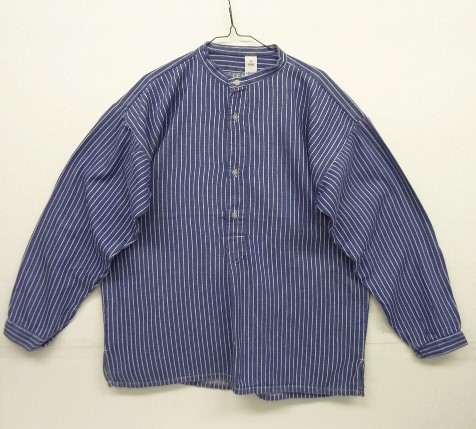 画像: ユーロヴィンテージ プルオーバー フィッシャーマンシャツ ストライプ (VINTAGE) 「L/S Shirt」 入荷しました。