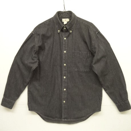 画像: 90'S J.CREW 旧タグ デニム BDシャツ ブラック カナダ製 (VINTAGE) 「L/S Shirt」 入荷しました。
