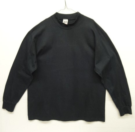 画像: 90'S ANVIL モックネック 長袖 Tシャツ ブラック USA製 (VINTAGE) 「T-Shirt」 入荷しました。