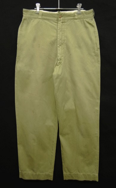画像: 60'S アメリカ軍 US ARMY コットン100% チノパンツ TALONジップ (VINTAGE) 「Bottoms」 入荷しました。