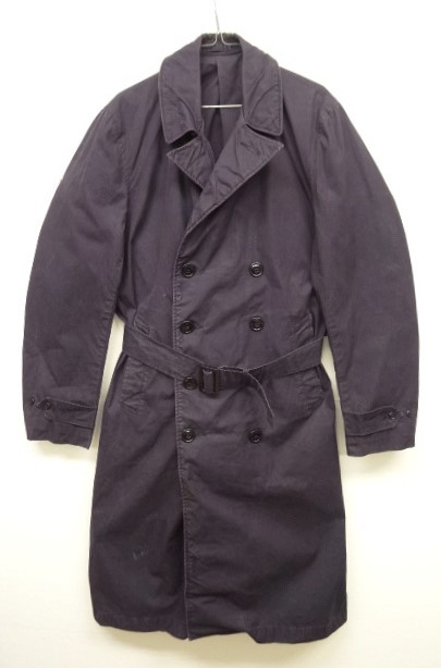 画像: 60'S アメリカ軍 US NAVY ステンシル入り ポプリン トレンチコート ナス紺 (VINTAGE) 「Jacket」 入荷しました。