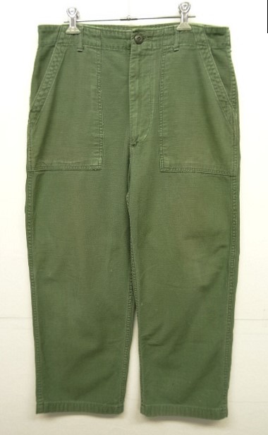 画像: 70'S アメリカ軍 US ARMY "OG107" コットンサテン ベイカーパンツ SCOVILLアルミジップ W34L29 (VINTAGE) 「Bottoms」 入荷しました。