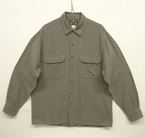 画像: 80'S BANANA REPUBLIC 旧タグ フラップ付きポケット ボックスシャツ ハウンドトゥース柄 (VINTAGE) 「L/S Shirt」 入荷しました。