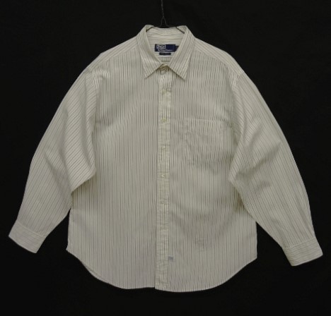 画像: 90'S RALPH LAUREN ポプリン 長袖 レギュラーカラーシャツ ストライプ (VINTAGE) 「L/S Shirt」 入荷しました。