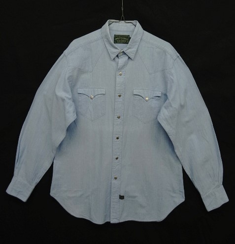 画像: 90'S POLO COUNTRY シャンブレー ウエスタンシャツ ブルー (VINTAGE) 「L/S Shirt」 入荷しました。
