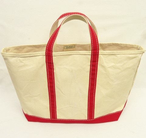画像: 80'S LL Bean 2色タグ キャンバス トートバッグ レッド/オフホワイト USA製 (VINTAGE) 「Bag」 入荷しました。