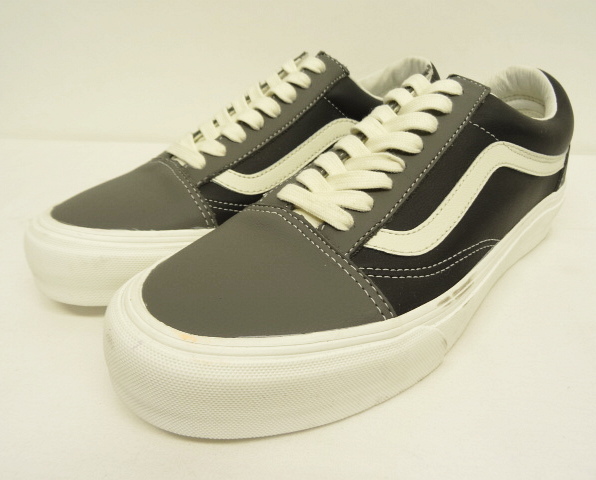 画像: VANS "SALES SAMPLE" OLD SKOOL VLT LX オールレザー スニーカー チャコール/ブラック (一点物/NEW) 「Shoes」 入荷しました。