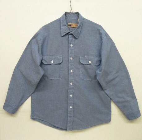 画像: 90'S BIG MAC コットン/ポリ シャンブレーシャツ ブルー USA製 (VINTAGE) 「L/S Shirt」 入荷しました。
