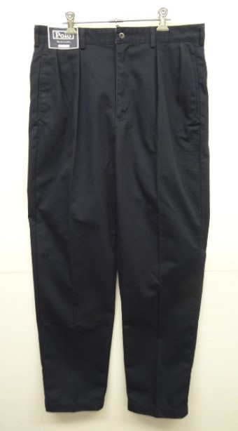 画像: 90'S RALPH LAUREN "ANDREW PANT" ツープリーツ チノパンツ NAVY (DEADSTOCK) 「Bottoms」 入荷しました。