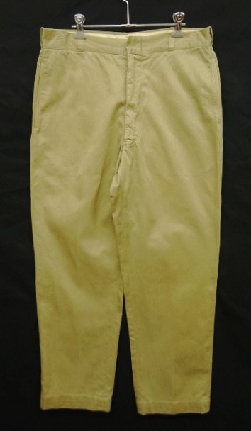 画像: 60'S アメリカ軍 US ARMY コットン100% チノパンツ PRENTICEアルミジップ (VINTAGE) 「Bottoms」 入荷しました。