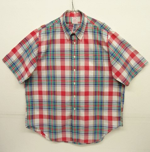 画像: 90'S BROOKS BROTHERS コットン 半袖 BDシャツ マドラスチェック USA製 (VINTAGE) 「S/S Shirt」 入荷しました。