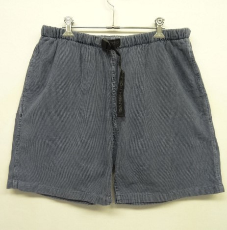 画像: 90'S GRAMICCI 旧ロゴ ベルト付き ショーツ インディゴチェック柄 USA製 (VINTAGE) 「Shorts」 入荷しました。