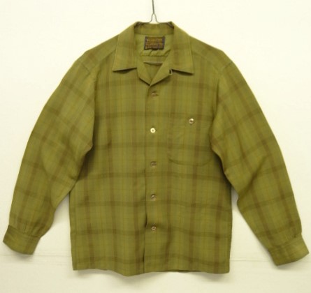 画像: 60'S PENDLETON "SIR PENDLETON" ウール 長袖 オープンカラーシャツ チェック柄 USA製 (VINTAGE) 「L/S Shirt」 入荷しました。