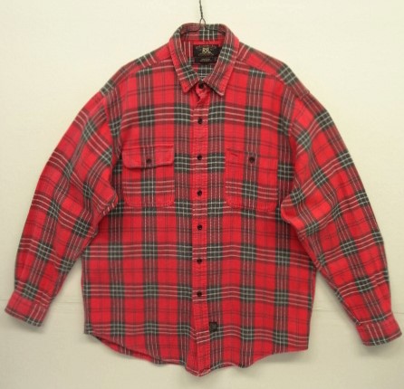 画像: 90'S RRL 初期 三ツ星タグ ヘビーフランネル 長袖 ワークシャツ チェック柄 (VINTAGE) 「L/S Shirt」 入荷しました。
