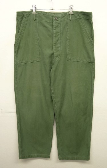 画像: 60'S アメリカ軍 US ARMY "OG107" コットンサテン ベイカーパンツ W42L33 (VINTAGE) 「Bottoms」入荷しました。