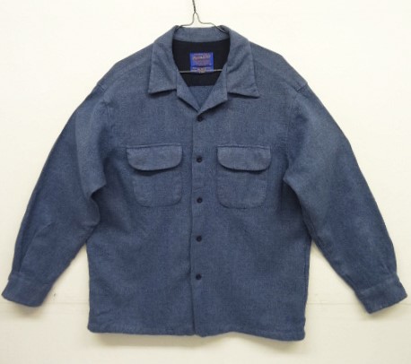 画像: 90'S PENDLETON "BOARD SHIRT" ウール オープンカラーシャツ ブルー メキシコ製 (VINTAGE) 「L/S Shirt」入荷しました。