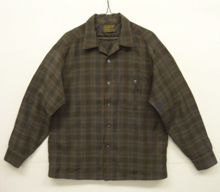 画像: 60'S PENDLETON "SIR PENDLETON" ウール 長袖 オープンカラーシャツ オンブレチェック USA製 (VINTAGE) 「L/S Shirt」入荷しました。
