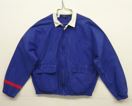 画像: 90'S RALPH LAUREN 三角タグ チンスト付き ポプリン ドリズラージャケット ブルー/ホワイト レッドライン (VINTAGE) 「Jacket」入荷しました。