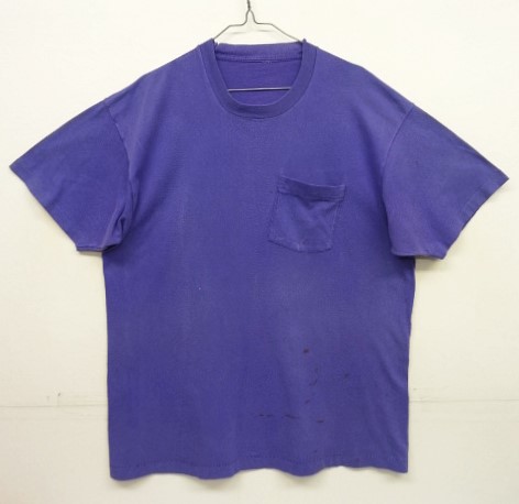 画像: 80'S UNKNOWN シングルステッチ 耳付きポケット 半袖 Tシャツ フェードネイビー (VINTAGE) 「T-Shirt」入荷しました。