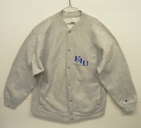 画像: 80'S CHAMPION "EIU PANTHERS" トリコタグ リバースウィーブ スナップボタン カーディガン グレー USA製 (VINTAGE) 「Sweat Shirt」入荷しました。