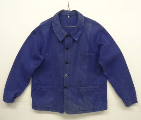 画像: 60'S フレンチワーク ワークジャケット カバーオール インクブルー フランス製 (VINTAGE) 「Jacket」入荷しました。
