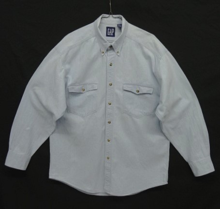 画像: 90'S GAP 旧タグ シャンブレー BDシャツ ライトブルー (VINTAGE) 「L/S Shirt」入荷しました。
