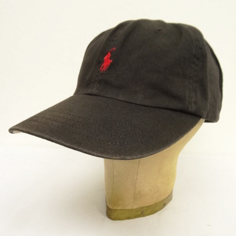 画像: 90'S RALPH LAUREN ロゴ刺繍 ベースボールキャップ ブラック (VINTAGE) 「Cap」入荷しました。