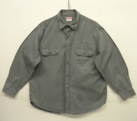 画像: 60'S BIG MAC "VAT DYED" ツイル マチ付き ワークシャツ グレー (VINTAGE) 「L/S Shirt」入荷しました。