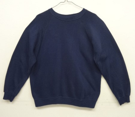 画像: 70'S UNKNOWN 脇ガゼット付き クルーネック ラグランスリーブ スウェットシャツ ネイビー USA製 (VINTAGE) 「Sweat Shirt」入荷しました。