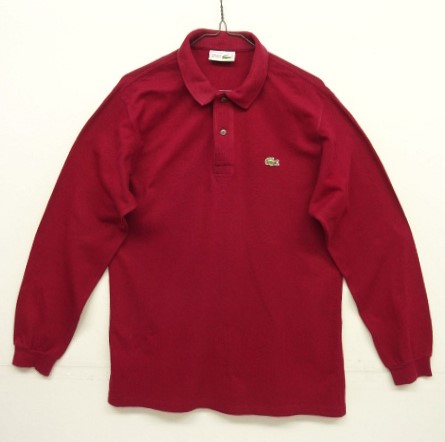 画像: 80'S CHEMISE LACOSTE 長袖 ポロシャツ ワインレッド フランス製 (VINTAGE) 「L/S Shirt」入荷しました。