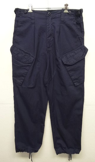 画像: イギリス軍 ROYAL NAVY 斜めポケット カーゴパンツ ネイビー 80/92 (VINTAGE) 「Bottoms」入荷しました。