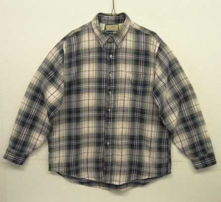 画像: 80'S LL Bean フランネル 長袖 BDシャツ チェック柄 USA製 (VINTAGE) 「L/S Shirt」入荷しました。