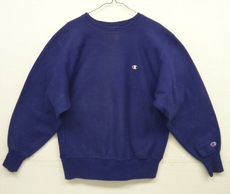 画像: 90'S CHAMPION 刺繍タグ リバースウィーブ 無地 ネイビー USA製 (VINTAGE) 「Sweat Shirt」入荷しました。