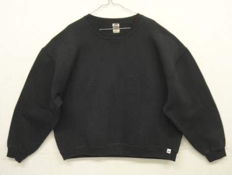 画像: 00'S RUSSELL ATHLETIC 前Vガゼット付き クルーネック スウェットシャツ ブラック (VINTAGE) 「Sweat Shirt」入荷しました。