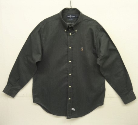 画像: 90'S RALPH LAUREN "YARMOUTH" オックスフォード 長袖 BDシャツ ブラック (VINTAGE) 「L/S Shirt」入荷しました。