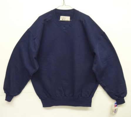 画像: 80'S LL Bean by RUSSELL ATHLETIC 前Vガゼット スウェットシャツ ネイビー USA製 (DEADSTOCK) 「Sweat Shirt」入荷しました。