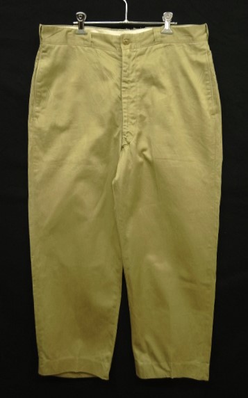 画像: 60'S アメリカ軍 US ARMY コットン100% チノパンツ RAPID製アルミジップ W36L31 (VINTAGE) 「Bottoms」入荷しました。