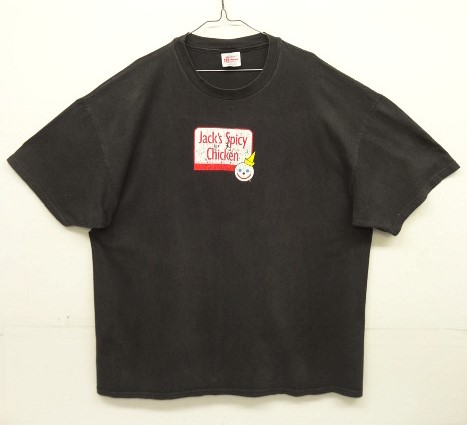 画像: 90'S JACK'S SPICY CHICKEN 両面プリント 半袖 Tシャツ ブラック (VINTAGE) 「T-Shirt」入荷しました。