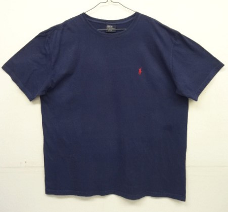 画像: 90'S RALPH LAUREN ロゴ刺繍 半袖 Tシャツ ネイビー (VINTAGE) 「T-Shirt」入荷しました。