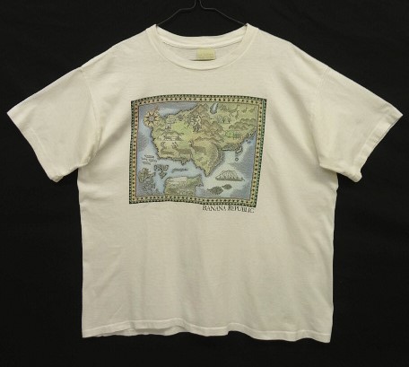 画像: 80'S BANANA REPUBLIC "地図プリント" シングルステッチ Tシャツ ホワイト USA製 (VINTAGE) 「T-Shirt」入荷しました。