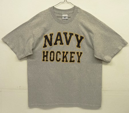画像: 90'S アメリカ軍 US NAVAL ACADEMY "NAVY HOCKEY" シングルステッチ 半袖 Tシャツ ヘザーグレー USA製 (VINTAGE) 「T-Shirt」入荷しました。