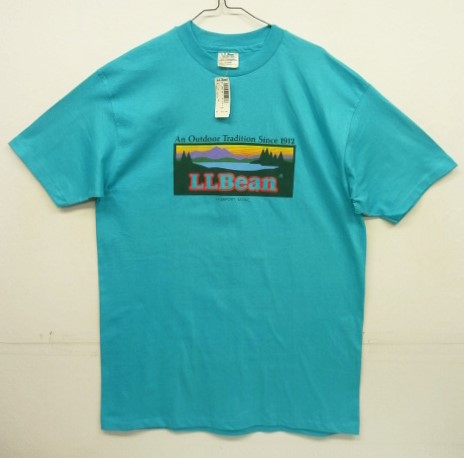 画像: 80'S LL Bean x HANES シングルステッチ 半袖 Tシャツ ターコイズブルー USA製 (DEADSTOCK) 「T-Shirt」入荷しました。