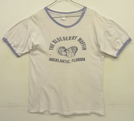 画像: 70'S UNKNOWN シングルステッチ 染み込みプリント 半袖 リンガーTシャツ ホワイト (VINTAGE) 「T-Shirt」入荷しました。
