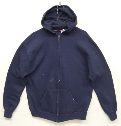 画像: 80'S JERZEES by RUSSELL アルミジップ フルジップ スウェットパーカー ネイビー USA製 (VINTAGE) 「Parka」入荷しました。